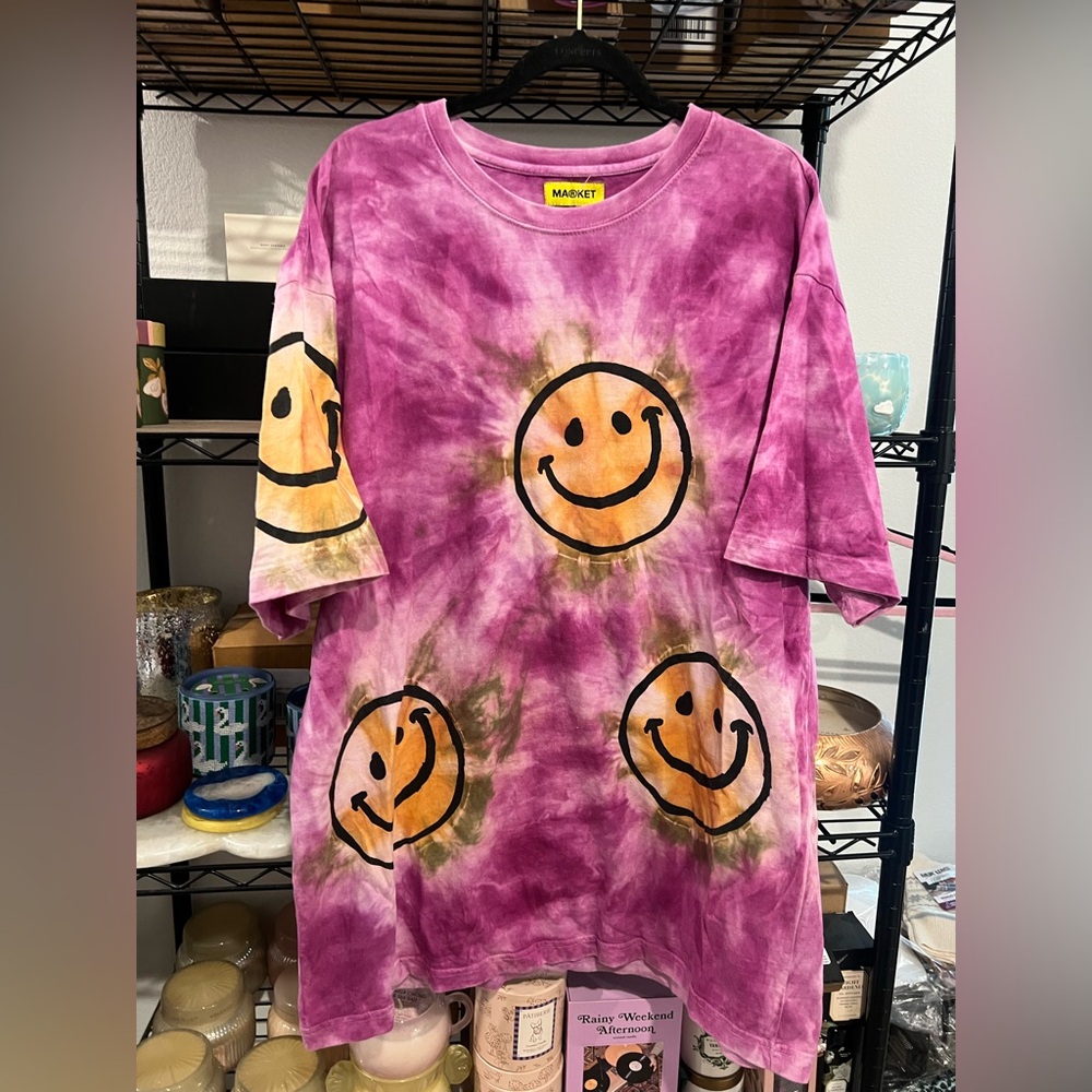 Market X Smiley Twilight Tie-Dye Tee, XL - Picture 3 of 5